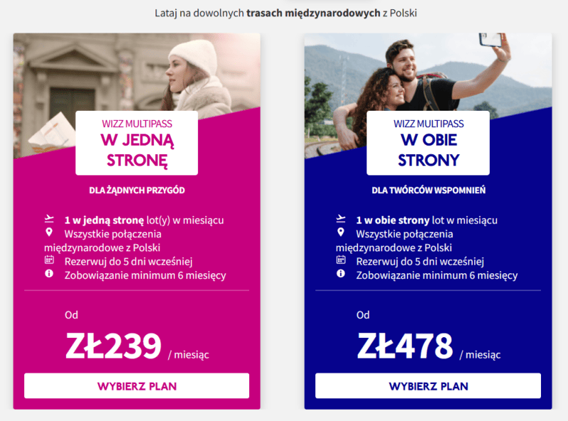 Ile kosztuje Wizz MultiPass?